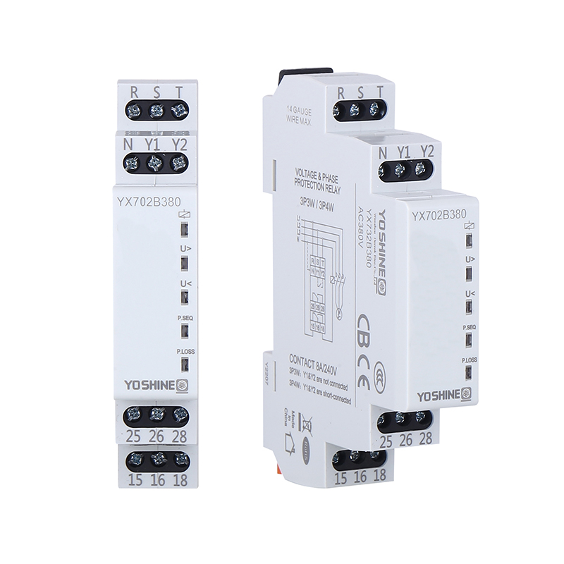 Relé de protección de voltaje trifásico de tres hilos/trifásico de cuatro hilos YX702BA01